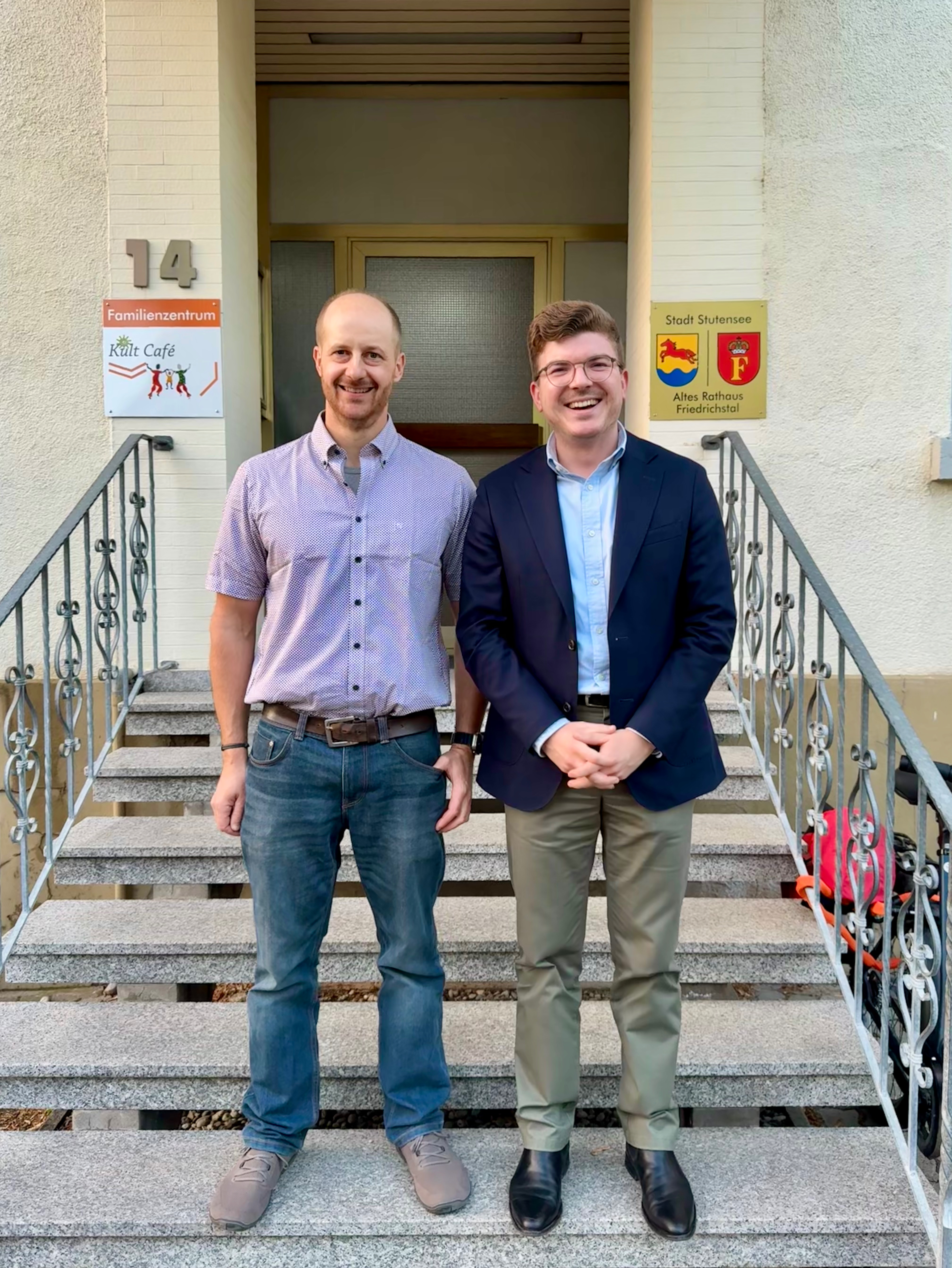 Designierter Ortsvorsteher Marcel Konrad und Tobias Walter (v.l.n.r.) 